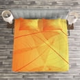thumbnail image 3 of Ambesonne Orange Quilted Bedspread Set 3 Pcs, Autumn Nature Dry Leaves, Queen Size, Orange Yellow, 3 of 3