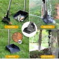 thumbnail image 3 of Pooper Scooper, 3-Piece Duty Pet Waste Remover & Dustpan, Long-Handled Outdoor Pet Feces Cleaning Tool, Stainless Steel Dog Poop Scooper, 3 of 7