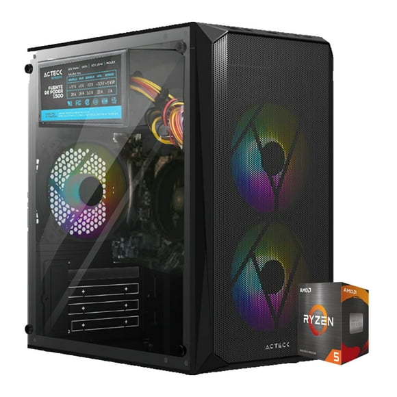 CPU Computadora Armada AMD Ryzen 5 16gb Ram 960Gb SSD Gabinete RGB