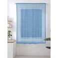 thumbnail image 2 of Sheer Curtains 63 Inch Length, Sky Blue Retro Greek Key Semi Sheer Curtains Light Filtering Window Treatment, Geometric Greece Ancient Farmhouse Privacy Voile Drapes for Living Room 52x63 Inch, 2 of 7