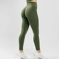 thumbnail image 4 of Baqcunre Womens Leggings,Women's Seamless Hip High Waisted Elastic Breathable Exercise Pants,Pants For Women,Yoga Leggings,Workout Leggings For Women,Womens Clothes,Green,S, 4 of 8