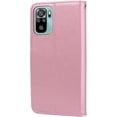 thumbnail image 3 of for Xiaomi Redmi Note 10 4G Rose Wallet Case (Not 5G) with PU Leather Flip with Card Holder ID Credit Cards Slot Cash Pockets with Detachable Wristband Case for Xiaomi Redmi Note 10S RS Pink, 3 of 14