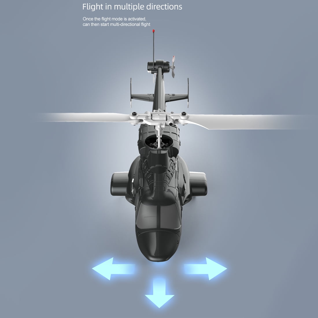 RC ERA A61 RC Helicopter for Adults, 1/52 Scale 2.4G 4CH Little Air-Wolf Remote Control Helicopter with One-Key Takeoff/Landing, Gift for Adults & Teens