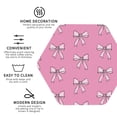 thumbnail image 3 of Honeii Beautiful pink bow Print Leather Coaster Set of 4, Ideal for Safeguarding Your Furniture from Drinks Spills and Effortless cleanup-Hexagon, 3 of 6