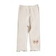 thumbnail image 1 of Odeerbi 1-7 Años Niñas Mallas de Punto de Canalé Con Ribete de Lechuga Mallas Elásticas Capris Pantalones de Verano Casual Cintura Elástica Pantimedias Recortadas, 1 of 6