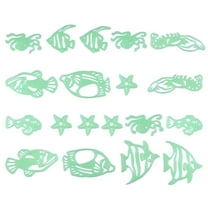 4 Sets of 3D Glow in The Dark Fish Wall Stickers, 60pcs Ocean Fish Decals with Easy Stick and Removable Adhesive