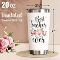 thumbnail image 3 of Gifts For Teacher from Students - 20 oz Tumbler Christmas Gifts for Teacher Appreciation Teacher Gift Insulated Cups Unique Boxed Present for Thanksgiving Birthday Graduation Gifts Tumbler for Teacher, 3 of 6