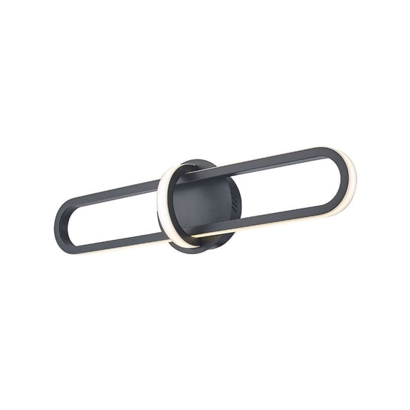 37040-017 Eurofase Lighting Botton - 21W 1 LED Small Wall Sconce - 24 Inches Wide by 6 Inches High-Matte Black Finish