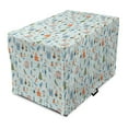 thumbnail image 1 of Ski Pattern Dog Crate Cover, Colorful Repetitive Cartoonish Style Winter People Street Items, Easy to Use Pet Kennel Cover for Medium Large Dogs, 35" x 23" x 27", Pale Blue Multicolor, by Ambesonne, 1 of 6