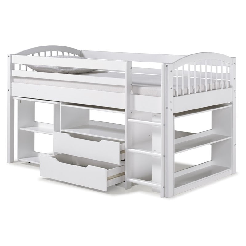 white junior loft bed
