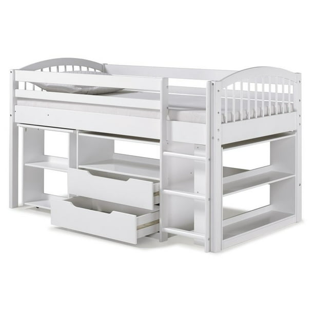 Addison Wood Junior Loft Bed With, Loft Bed With Storage And Desk
