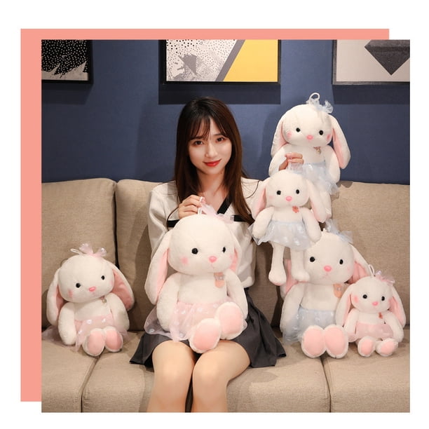 Peluche Conejo Nelly Con Bebé – Set De 2 Conejos De Felpa Rosas Con Cierre De Velcro, De La Colección Princess Mimi
