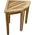 thumbnail image 2 of 16" Compact Teak Corner Shower Stool with Shelf in Natural Finish, 2 of 3
