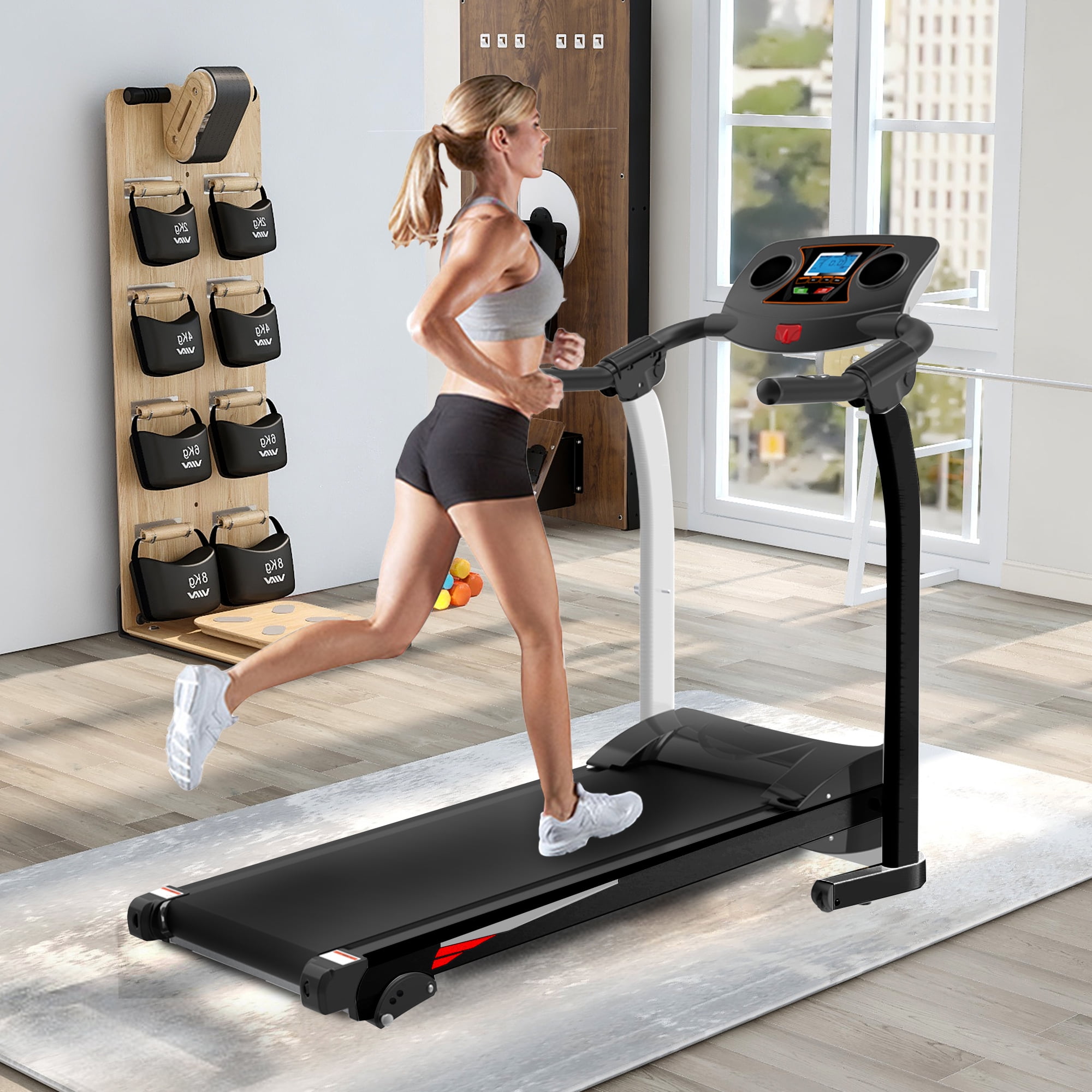 Merax 1200w electric treadmill folding motorized running machine Clearance