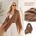 thumbnail image 4 of Lumtrix Winter Scarfs for Women 70.87 Inch Shawls Wraps Warm Cozy Spring Fall Soild Color Scarves Q One Size, 4 of 5