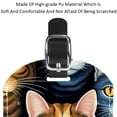 thumbnail image 4 of Square 2Pack PU Leather Cartoon Cat Cruise Luggage Tag with Privacy Cover and Name ID Tag for Travel Handbags Backpacks Luggage Tags, 4 of 6