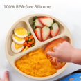 thumbnail image 5 of Toddler Suction Plate with Lid, 100% Food Grade Silicone, Microwave & Dishwasher Safe, 5 of 5