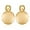 bright gold, variant on Big Disc Drop Earrings Gold Dangle Earrings Round Hammered Earrings Women
