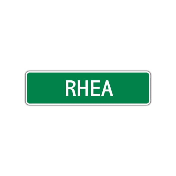 Rhea Girls Children Name Letter Printed Label Indoor Outdoor Wall Plaque Decoration Kids Bedroom Aluminum Metal Sign 4"x18"