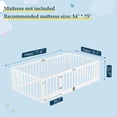 thumbnail image 6 of Montessori Floor Bed with High Rails, Solid Wood Montessori Bed Frame for Kids,, 6 of 7