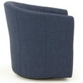 thumbnail image 3 of Pemberly Row Traditional Fabric Swivel Club Chair in Navy Blue, 3 of 4