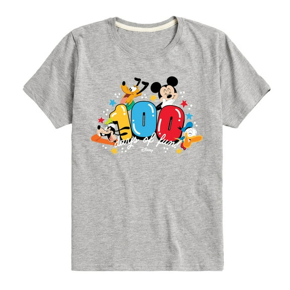 Disney - 100 Days Of Fun - Toddler And Youth Short Sleeve Graphic T-Shirt