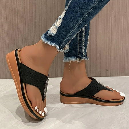 

Vedolay Summer Sandals for Women 2023 Womens Wedge Sandals Flower Low Heel Platform Elastic Ankle Strap Rhinestone Shoes White 7