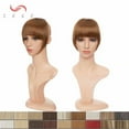 thumbnail image 2 of SEGO Fringe Bangs Synthetic Hair Extensions Clip in Hair Bangs Short Straight Hairpiece Front Neat Bang Two Side, 2 of 6