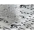 thumbnail image 3 of Ambesonne Music Quilted Coverlet 3 Pcs, Abstract Clef Sheet, Queen Size, Black White, 3 of 4