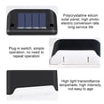 thumbnail image 3 of Paquete de 4 luces solares para terraza de escalera 3000K Lámparas de valla interior al aire libre Sensor LED Recargable Plástico Hogar Jardín Camino Marrón Inevent HA009192-02B, 3 of 6