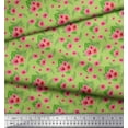 thumbnail image 2 of Soimoi Green Viscose Chiffon Fabric Leaves & Floral Printed Craft Fabric by the Yard 42 Inch Wide, 2 of 3