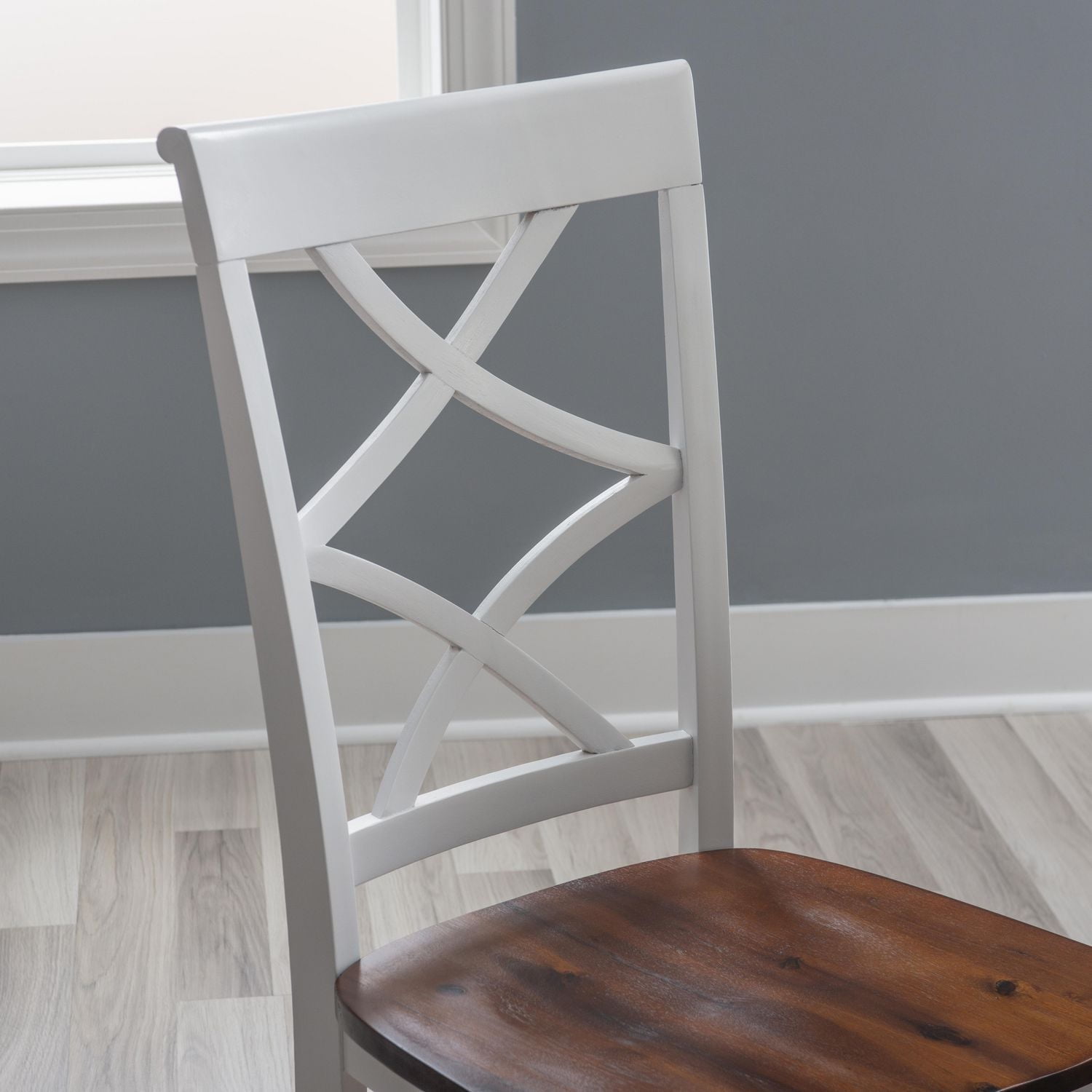 Ensemble de salle à manger 5 pièces Rossi, Cerise et Blanc