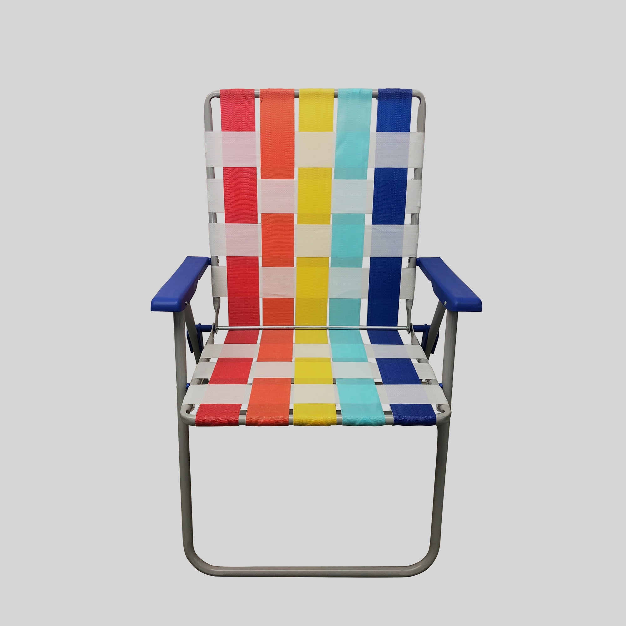 Mainstays High Back Steel Frame  Strap Chair, Multicolor2 Pack