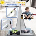 thumbnail image 5 of Flexible Race Track for Kids, 16 Ft Flex Race Car Ramp Track with Racing Cars Track Toys  with  Hot Wheel Cars Rolls up Portable Car Ramp Toys for Boys and Girls Ages 3+ - Gray, 5 of 7