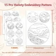 thumbnail image 2 of Water Soluble Embroidery Patterns DIY for Beginners Nature and Scener 4 Sheets with 15pcs Patterns Wash Away Stick and Stitch Embroidery Pattern Stabilizer DIY for Hand Sewing Lover Women Adults, 2 of 9