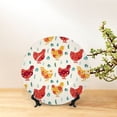 thumbnail image 6 of Gaeub Flower Chicken Print Ceramic Plate,Dinner Plates,Bone China Decorative Plates with Display Stand,Art Ceramic Ornaments for Wall Hanging Decoration-6in, 6 of 6