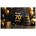 thumbnail image 7 of Happy 70th Birthday Banner Party Supplies Birthday Decorations Backdrop Celebration Background Photography Props Birthday Party Decor, 7 of 7