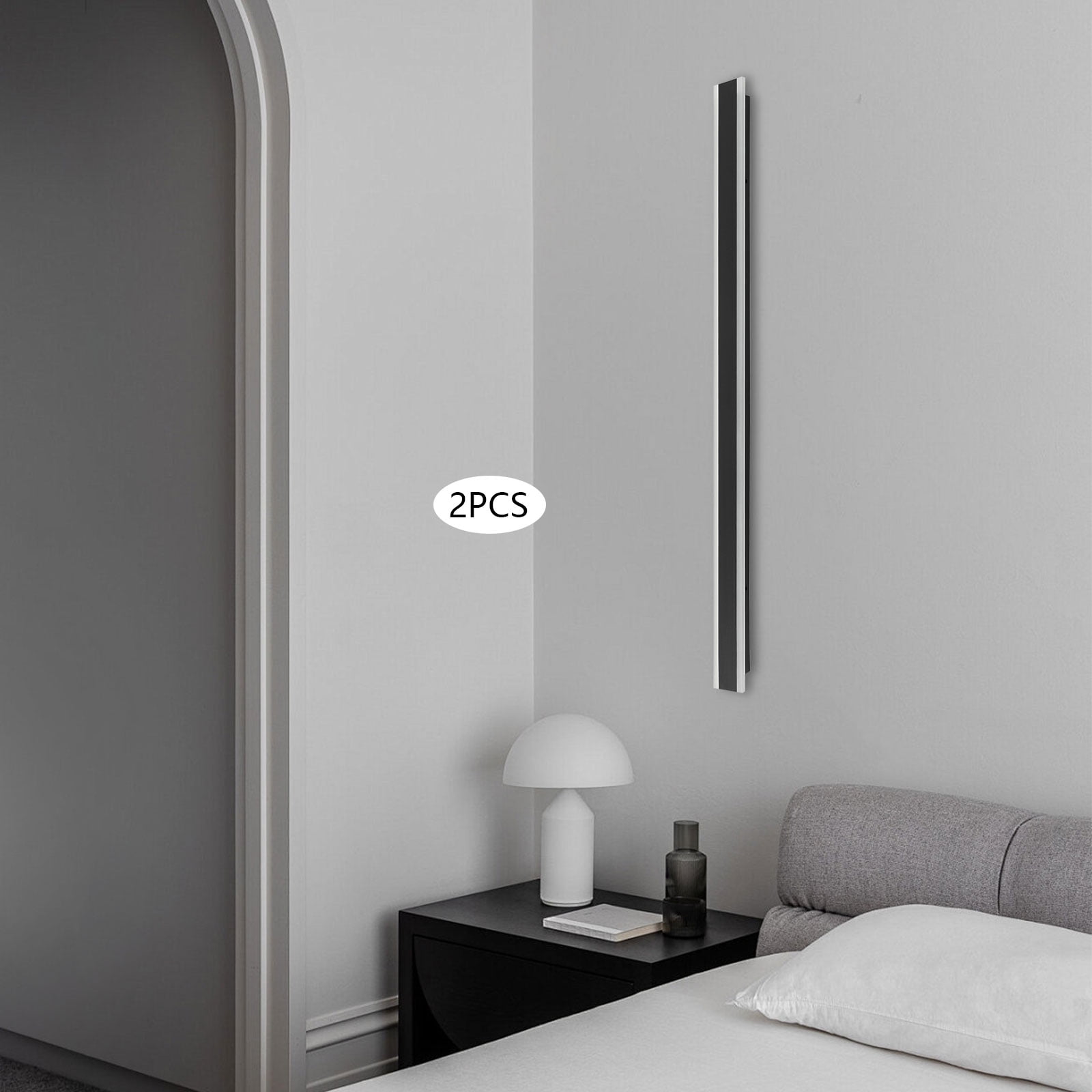 2Pcs Wall Lights, Modern Outdoor Wall Light, Wall Mount Bedroom Bedside Lighting Fixture