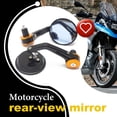 thumbnail image 4 of Paquete de 2 Motocicletas Vista trasera Espejos 360 ° Rotación de gran angular Visión Corrosión Resistente a la resistencia a mano Accesorios de ciclomotor Oro Sweethay VI002053-05B, 4 of 7