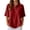 Red, variant on Womens Polo Shirts Short Sleeve Solid Waffle Knit Polo Shirt Casual Collar Button Front Top Beige L