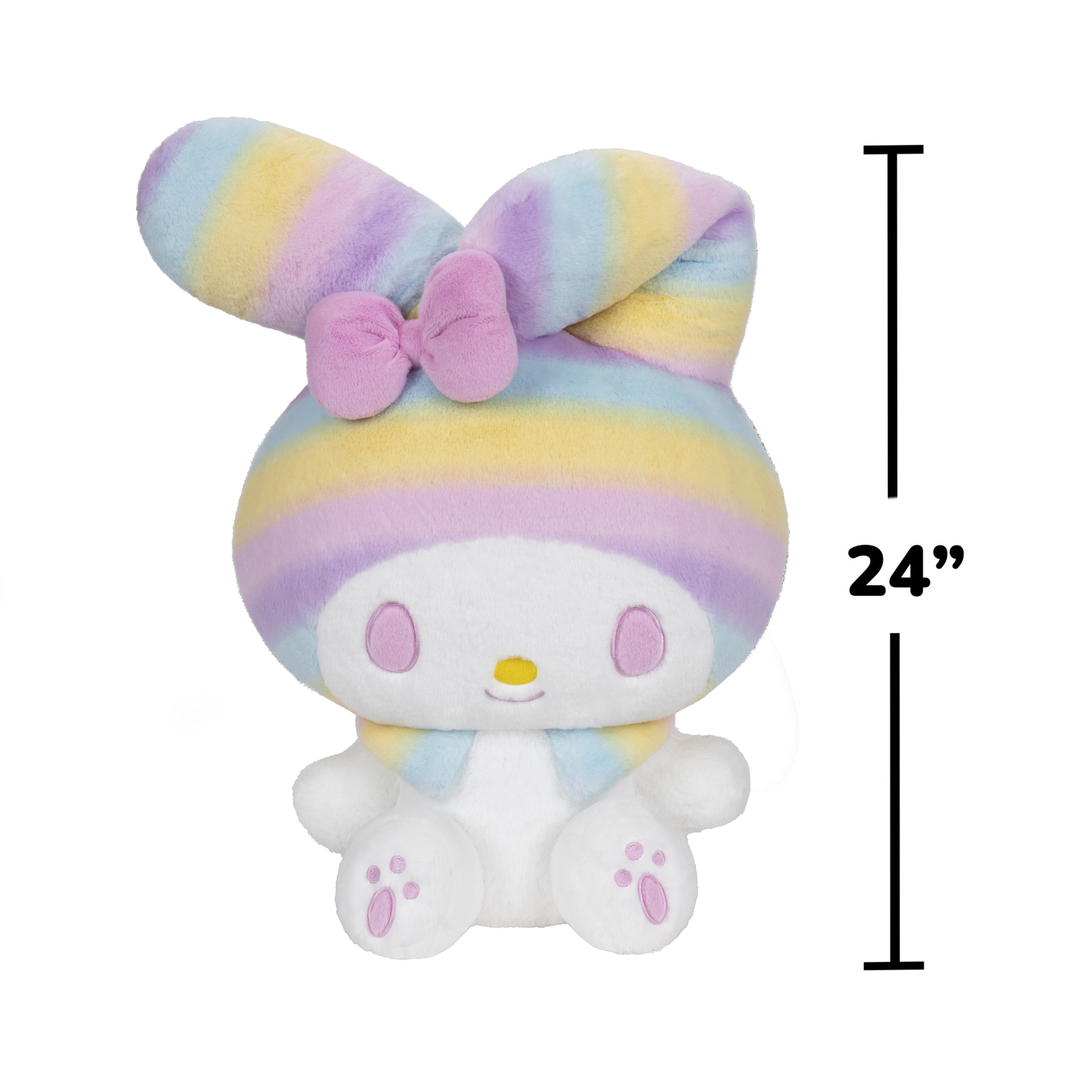 Hello Kitty and Friends - Peluche de 24 pouces de la série Soft Rainbow : My Melody - Produit Sanrio sous licence officielle de Jazwares - 6 ans et plus