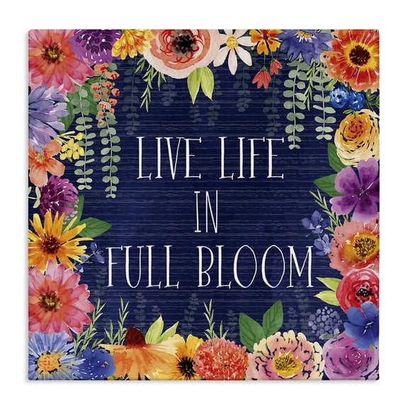Stupell Industries Bohemian Live Life in Full Bloom Canvas Art, 17 x 17, by Nicole DeCamp