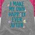 thumbnail image 3 of Disney Princess - Make My Own Happily Ever After - Toddler & Youth Girls Raglan Graphic T-Shirt, 3 of 4