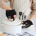 thumbnail image 6 of Disketp Baker Gnome Non-Slip Mini Oven Mitt Set, Short Oven Mitts for Baking Grilling Barbecue Microwave, 5.9"x5.9"in, 6 of 7