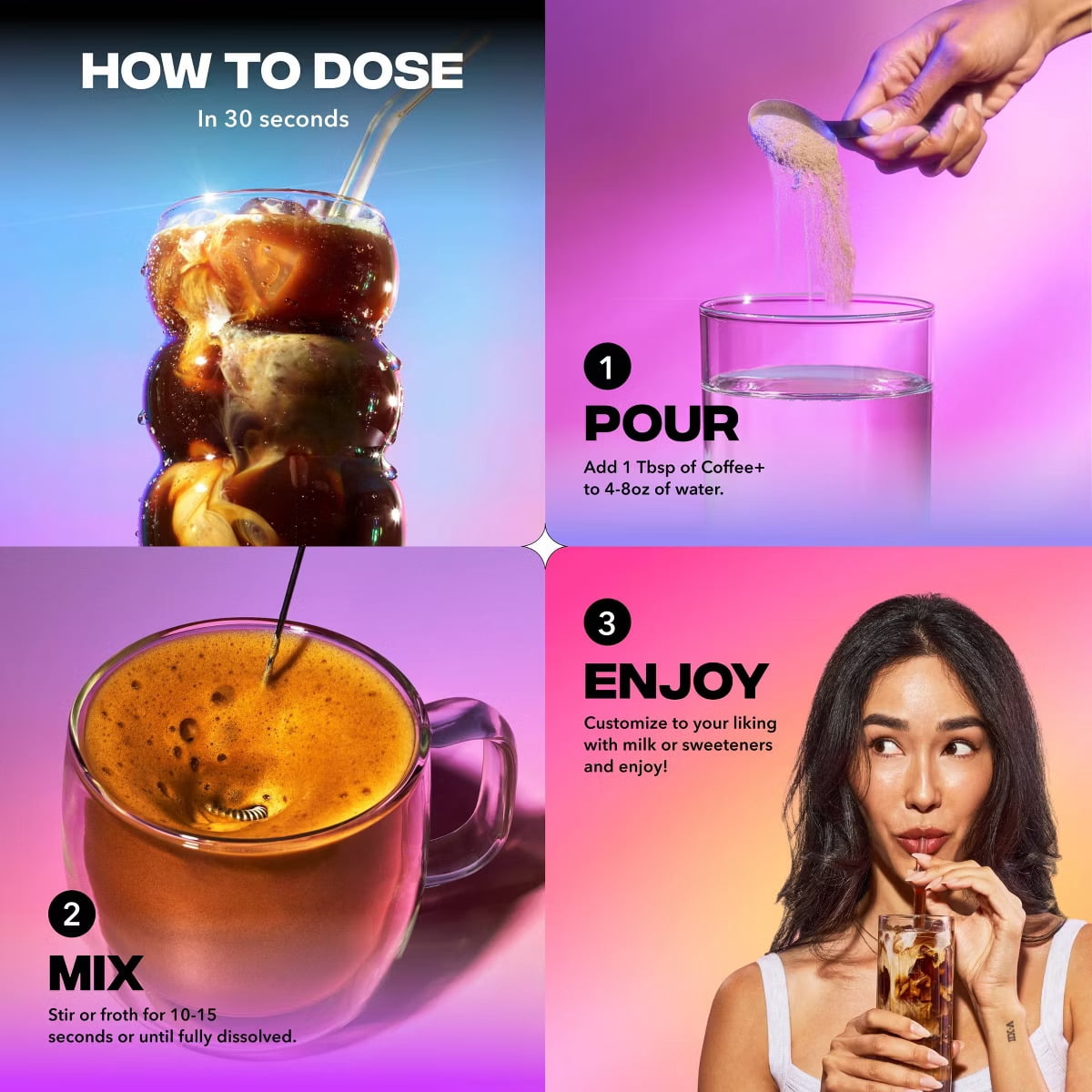 Everyday Dose Mushroom Coffee Medium Roast Coffee+, 100% Arabica Coffee with Collagen for Calm, Focus & Energy, 3.6 oz