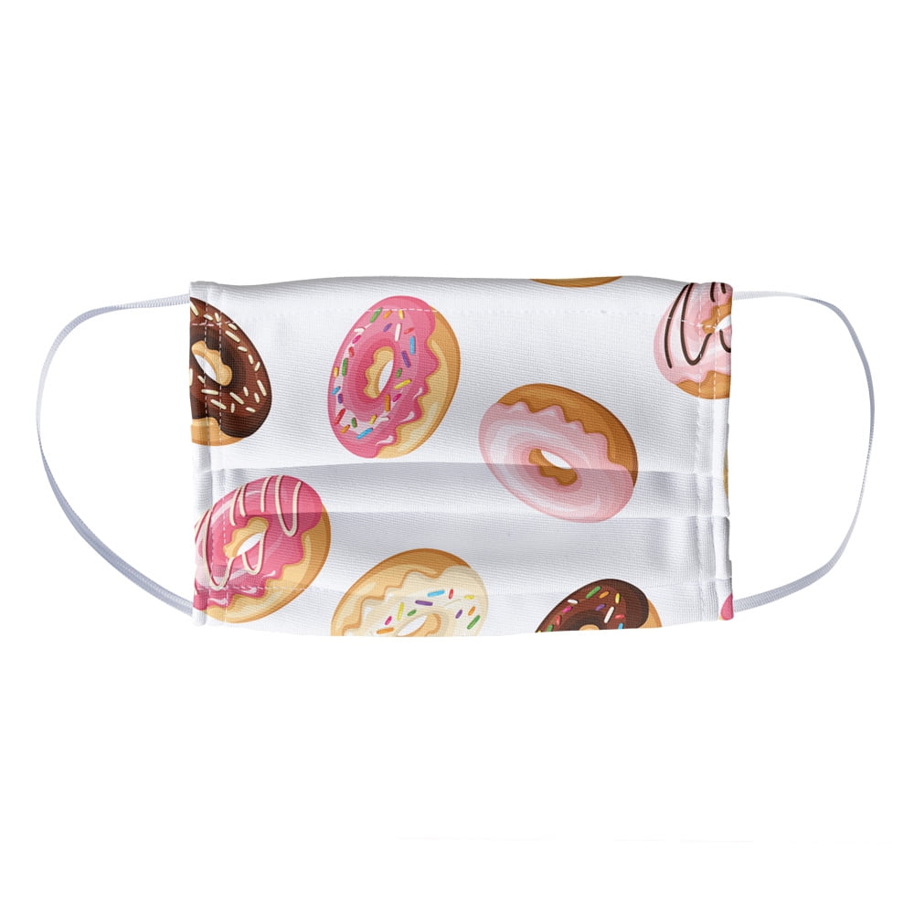 Falling Donut Pattern 1-Ply Reusable Face Mask Covering, Kids