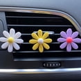 thumbnail image 3 of Abastado 4 piezas de encanto de coche hermosas flores de margarita clips de ventilación de coche ambientador lindo automotriz interior adornos accesorios, 3 of 7