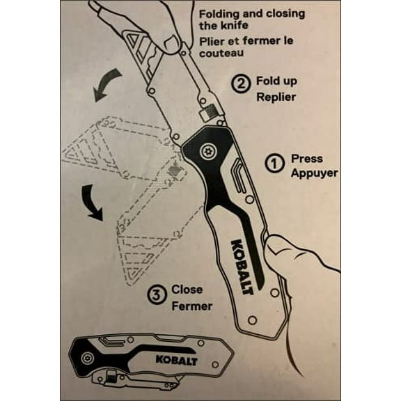 Kobalt Lockback Utility Knife 3 Piece Set with Quick Change Mechanism
