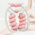 thumbnail image 1 of Rodillo de masaje de piernas, herramienta compacta para esculpir el cuerpo, 360 grados, 28 ruedas, rodillo circular con abrazadera para piernas para Rosa, 1 of 9