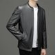 thumbnail image 5 of Chaqueta informal de negocios de piel de oveja para hombre, ropa genuina de cuero, otoño e invierno, nueva, cuello alto, gruesa y cálida, 5 of 5